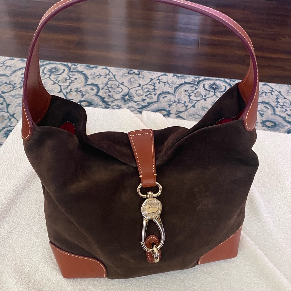 Dooney & Bourke suede hobo bag. EUC